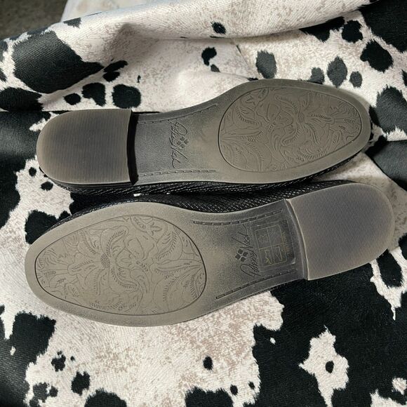 Patricia Nash Fia Black Leather Slip-on Loafer‎ Flats Size 6 - Picture 4 of 10
